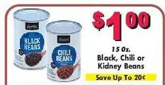 Super One Foods Black, chili or kidney beans offer