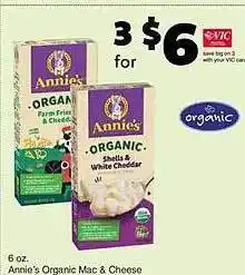 Harris Teeter Annie's organic mac & cheese offer