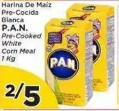Harina De Maiz Pre-Cocida Blanca P.A.N. Pre-Cooked White Corn Meal 1 kg.