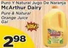 Puro Y Natural Jugo De Naranja McArthur Dairy