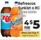 Refrescos sunkist o rc