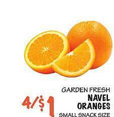 Foodarama Garden fresh navel oranges offer