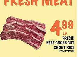Foodarama Fresh! beef cross cut short ribs offer