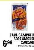 Foodarama Earl campbell rope smoked sausage offer