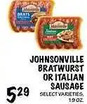 Foodarama Johnsonville bratwurst or italian sausage offer