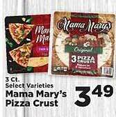 IGA Mama mary's pizza crust offer