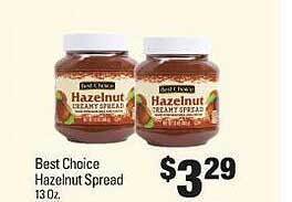 IGA Best choice hazelnut spread offer
