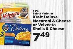 IGA Kraft deluxe macaroni & cheese or velveeta shells & cheese offer