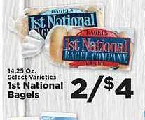 IGA 1st national bagels offer