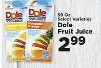 IGA Dole fruit juice offer