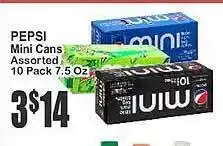 Key Food Pepsi mini cans offer