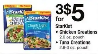 ACME Starkist Chicken Creations, Tuna Creations offer