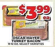 Price Cutter Oscar mayer turkey bacon offer