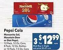 Vallarta Supermarkets Pepsi cola offer