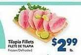 Vallarta Supermarkets Tilapia fillets filete de tilapia offer