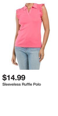 TJ Maxx Sleeveless ruffle polo offer