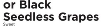 ShopRite Black seedless grapes offer