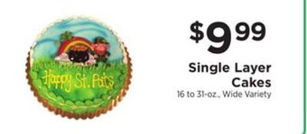 ShopRite Single layer cakes offer