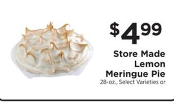 ShopRite Store made lemon meringue pie offer