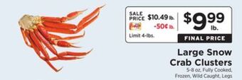 ShopRite Large snow crab clusters offer