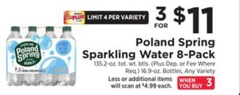 ShopRite Sparkling water 8-pack offer