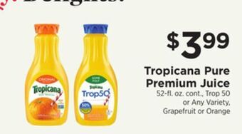 ShopRite Pure premium juice offer