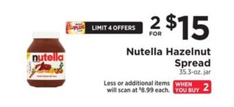 ShopRite Hazelnut spread offer