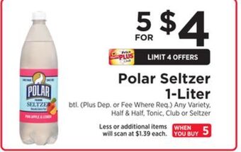 ShopRite Seltzer 1-liter offer