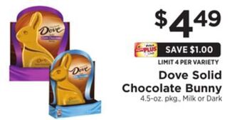 ShopRite Solid chocolate bunny offer