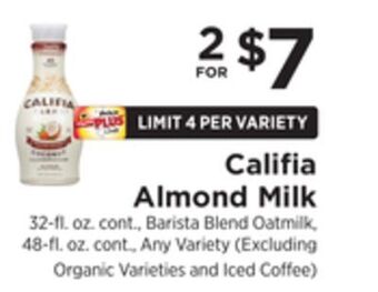 ShopRite Almond milk offer