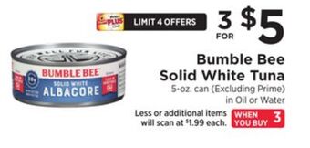 ShopRite Solid white tuna offer