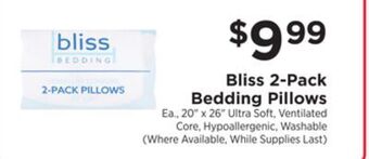 ShopRite 2-pack bedding pillows offer