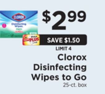 ShopRite Disinfecting wipes to go offer