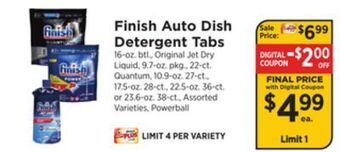 ShopRite Auto dish detergent tabs offer