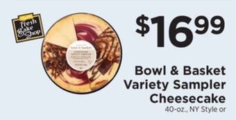 ShopRite Variety sampler cheesecake offer