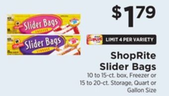 ShopRite Slider bags offer