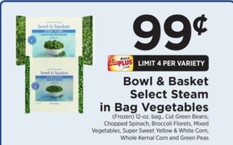ShopRite Select steam in bag vegetables offer