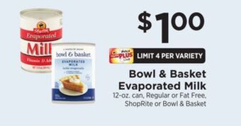 ShopRite Evaporated milk offer