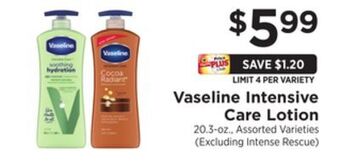 ShopRite Intensive care lotion offer