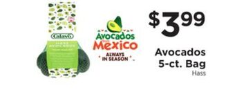 ShopRite Avocados 5-ct. bag offer