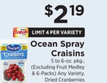 ShopRite Craisins offer