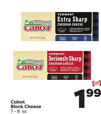 Weis Markets Cabot block cheese offer