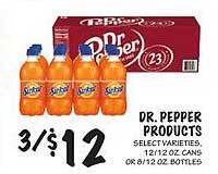 Dr. pepper products