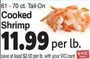 Harris Teeter Cooked shrimp offer