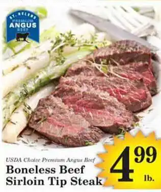 Harvest Foods Boneless beef sirloin tip steak offer