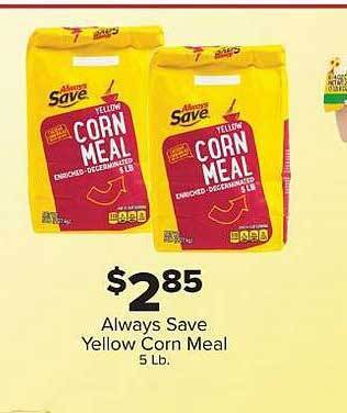 IGA Always save yellow corn meal offer