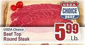 Key Food Usda choice beef top round steak offer