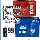 Key Food Budweiser or bud light beer offer