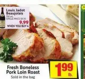 Save Mart Fresh boneless pork loin roast offer