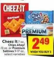 Cheez it, chips ahoy! premium saltines